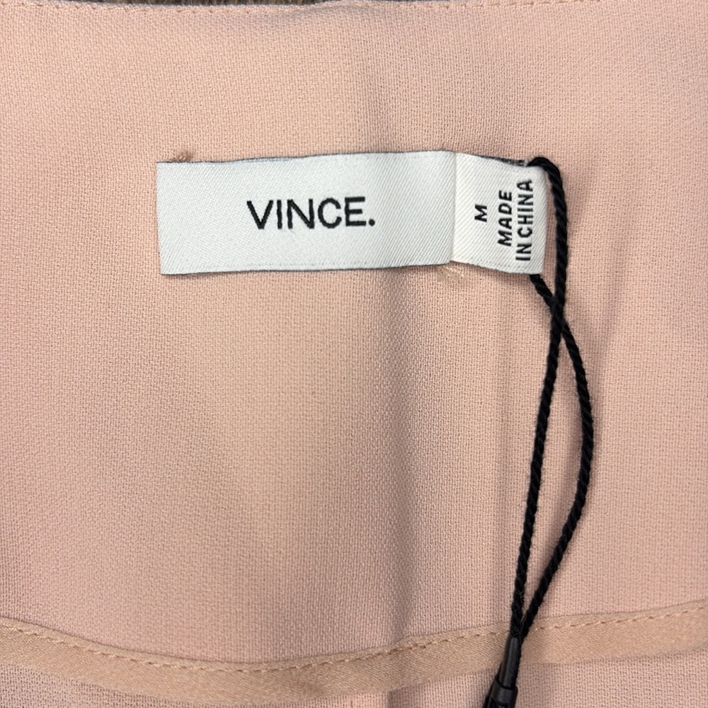 Vince Women's Pink Light Pink Sleeveless Zipper Top Size medium - Picture 5 of 6